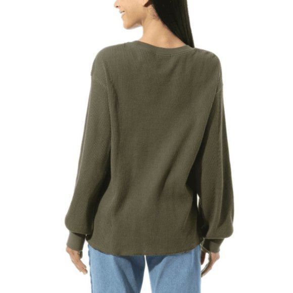 Vans Lorraine Therma Women's Size Long Sleeve Casual Skate Green VN0A3T7KDB0 - Picture 2 of 4